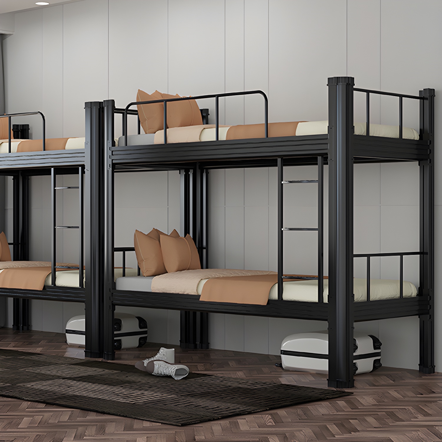 Sleek Iron Frame Modern Bed - Solid Construction and Clean Design for a Restful Sleep - image 3