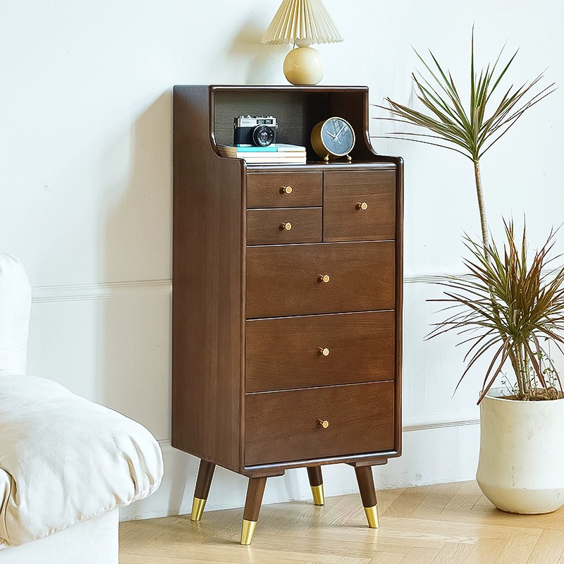 Five-Drawer Wooden Dresser, Natural Color, Modern Design, 50in Length, Pre-Drilled - image 10