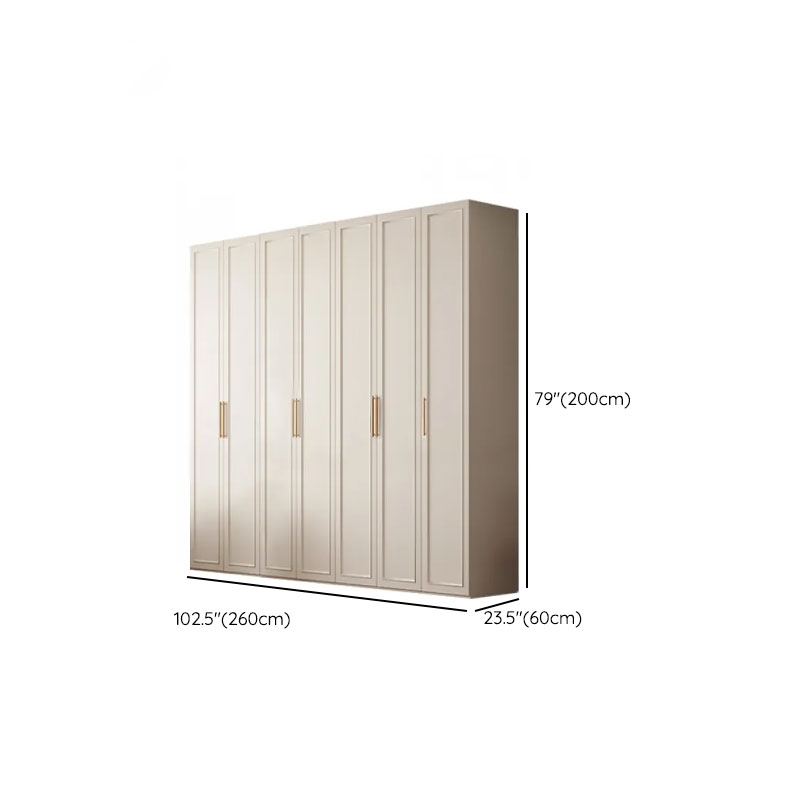 White Casual Wood Independent Armoire Cabinet with Compartments, Soft Close Door, and Interior Shelves - image 26
