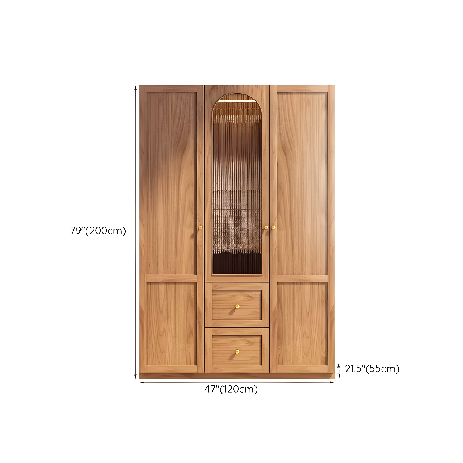 Fashionable Natural Wood Wardrobe Armoire for Stylish Closet Organization - image 10