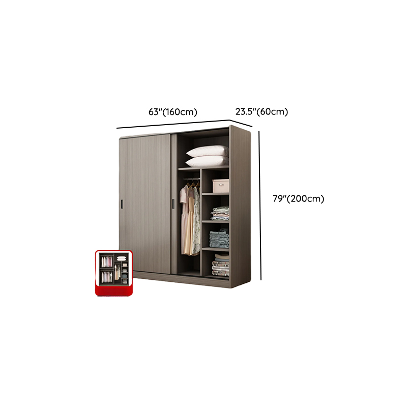 Acorn Modish Laminate Wardrobe Closet with Soft Close Drawer, Soft Close Door, Interior Shelves, and Clothing Rod - image 8