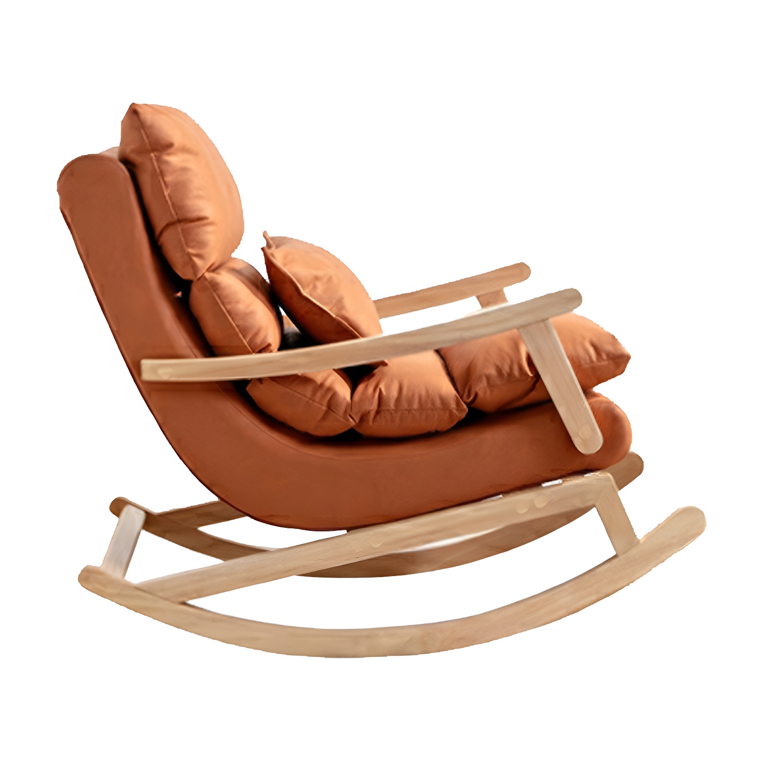 Modern Upholstered Rocking Chair with Track Arms and Ottoman for Stylish Interior Design - image 14