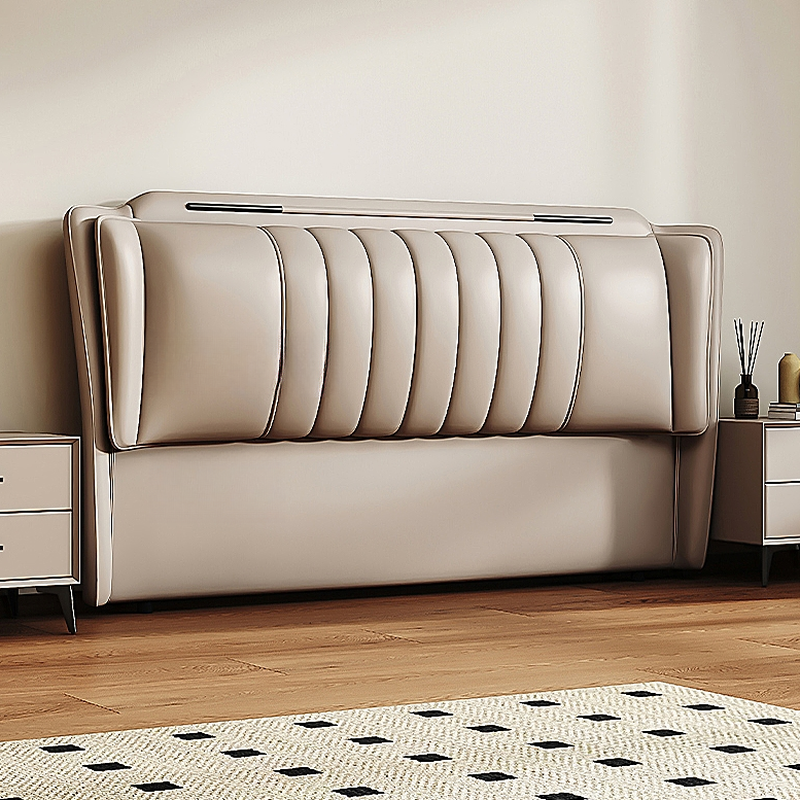 Modish Style Panel Headboard in Timber with No Distressing, Rectangle Shape for King/Queen/Full Bed, Featuring Sponge Upholstery and Standard Height - image 6