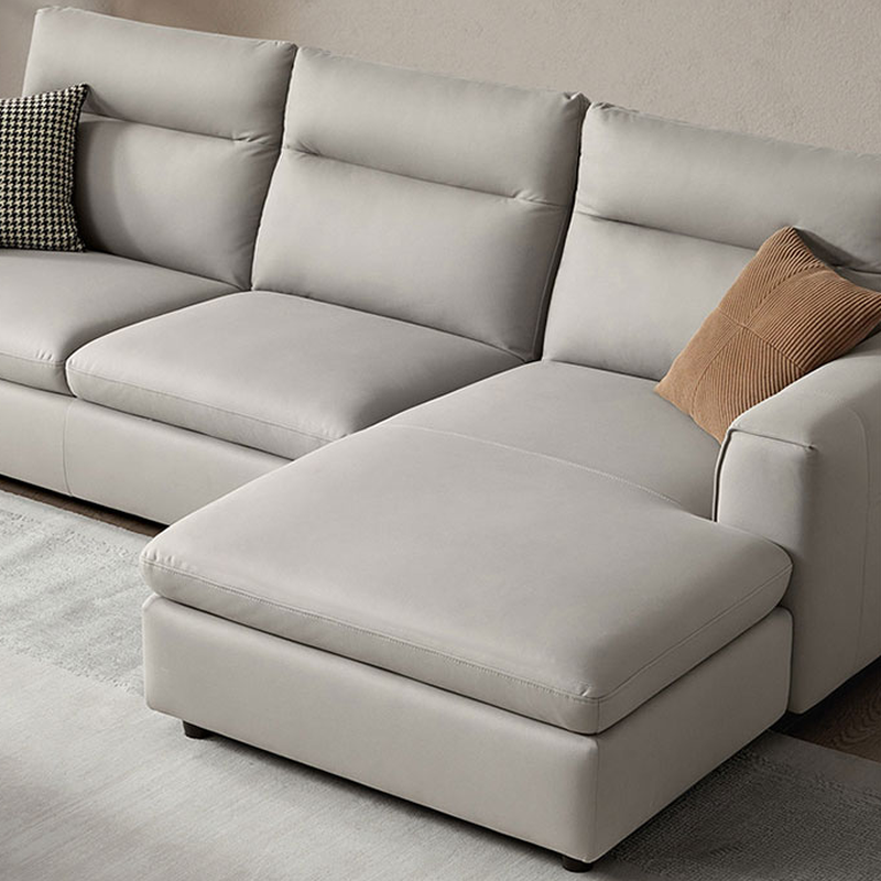 Straight/L-Shape Cotton Upholstered Sofa Couch/Sofa Chaise, Horizontal/Right Hand Facing Orientation - image 7