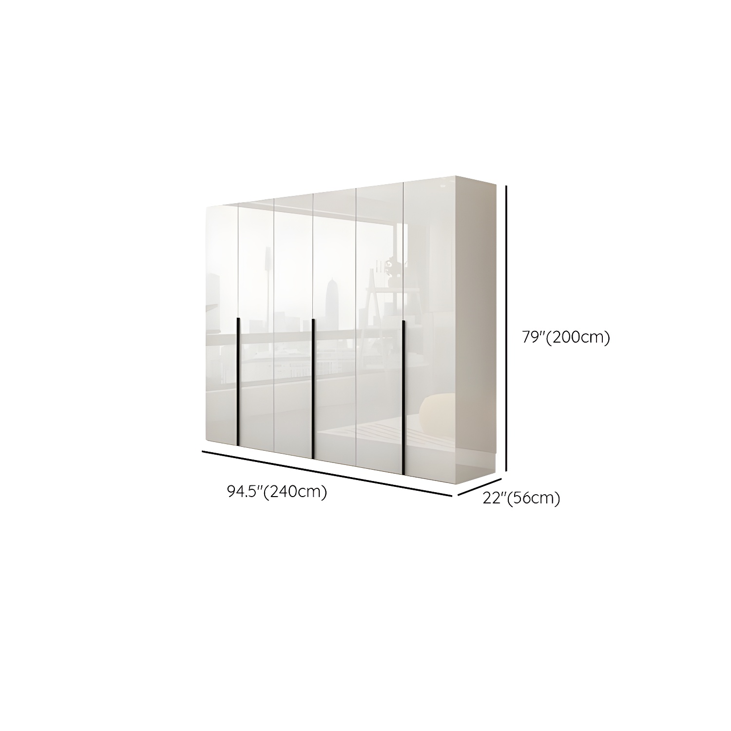 Modern Simple Style Double Door Storage Wardrobe for Bedroom - image 15