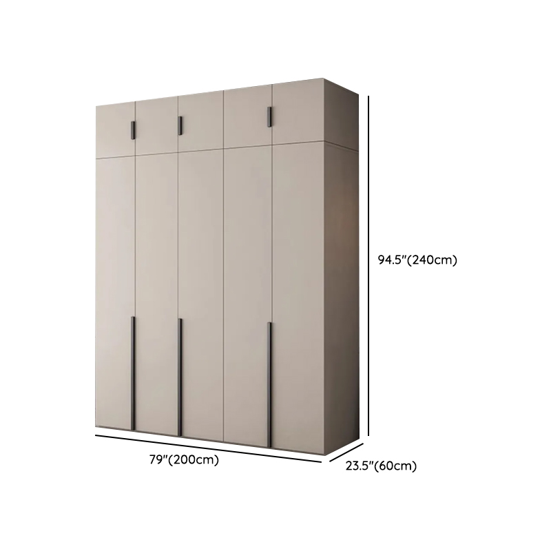Light Gray Trendy Detached Armoire Cabinet with Soft Close Door, Interior Shelves, and Hanging Rod - image 27