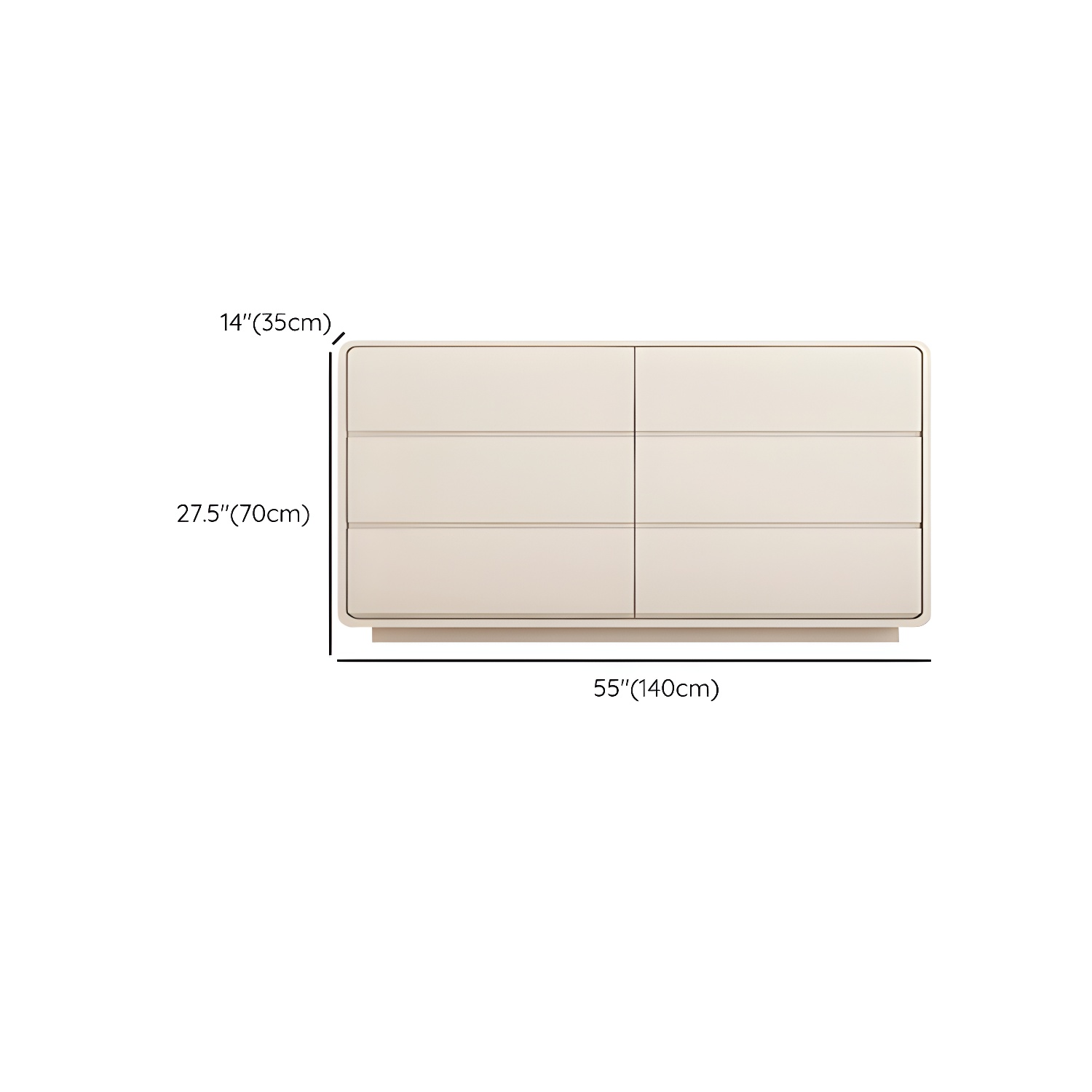 Modern White Double Dresser with Drawers and Soft Close Glides - image 17