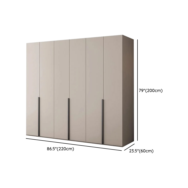 Light Gray Trendy Detached Armoire Cabinet with Soft Close Door, Interior Shelves, and Hanging Rod - image 19