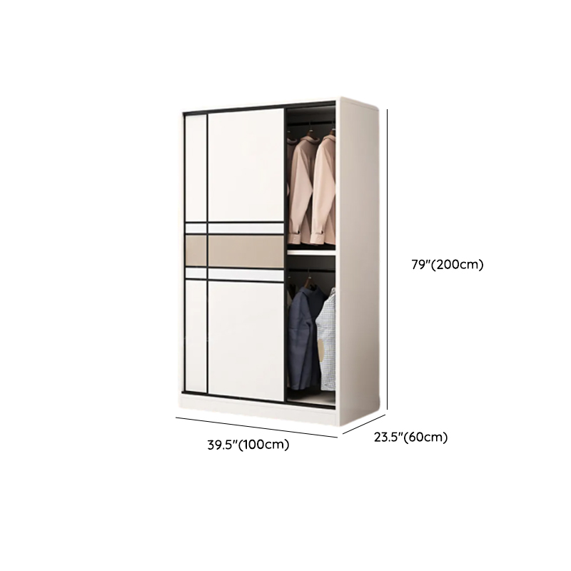 White Modish Manufactured Wood Independent Armoire Cabinet with Soft Close Drawer, Soft Close Door, and Interior Shelves - image 15