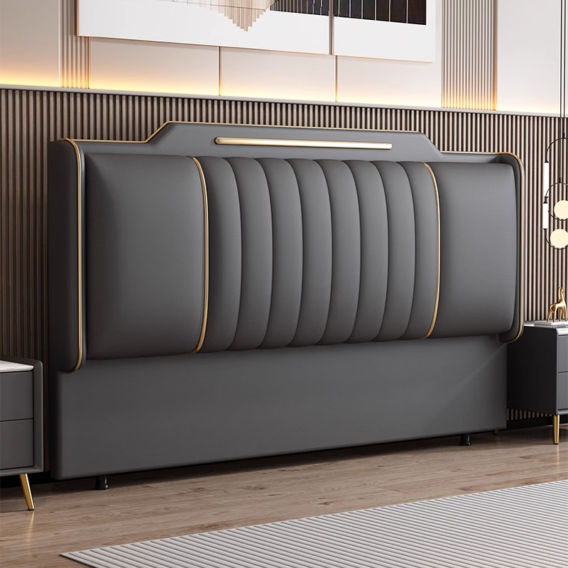 Modish Timber Framed Sponge Filling King(76"W x 80"L)/Queen(60"W x 80"L)/Full(54"W x 75"L) Standard（36-55“） Stepped No Distressing Wingback Headboard - image 4