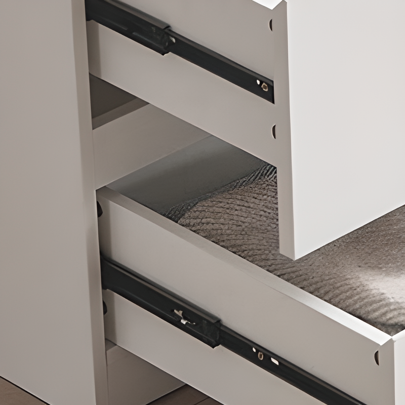 White Contemporary Alloy Cabinet Armoire with 3/6/9 Drawers, Flexible Shelf, and Hanging Rod - image 6