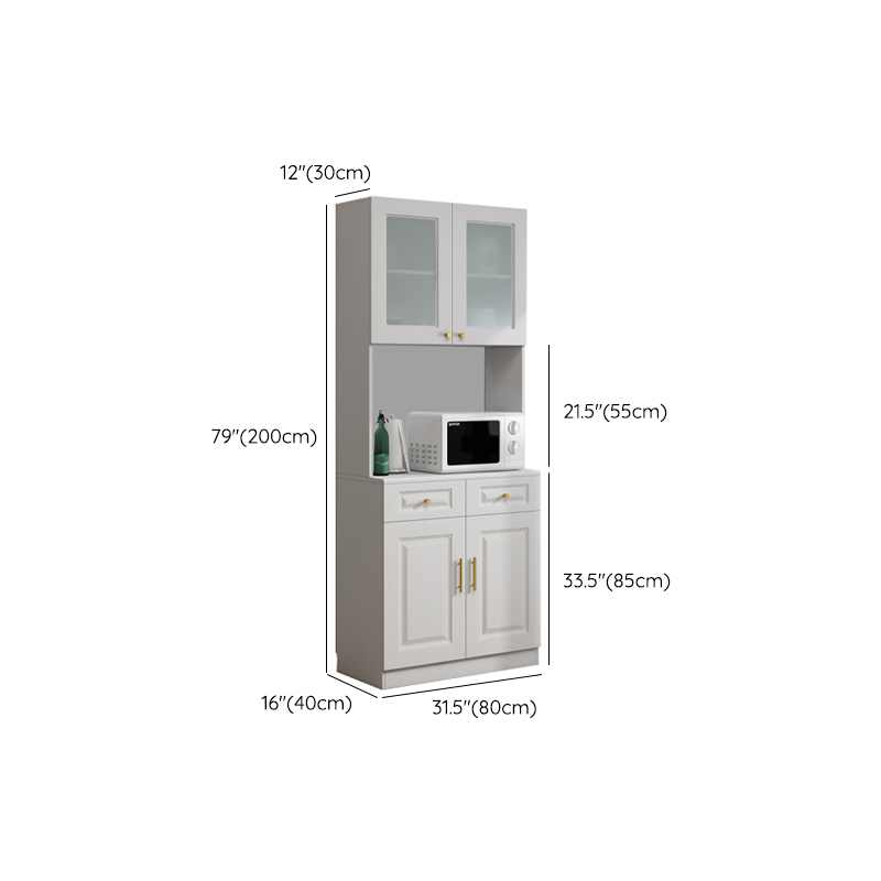 Glam White Wood Sideboard with Storage Cabinets and Included Adjustable Shelving - image 17