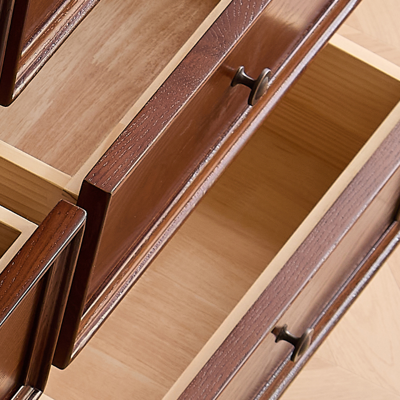 Cocoa Casual Ash Wood Double Dresser/Lingerie Chest with 9/8/6 Drawers, Horizontal/Vertical - image 7
