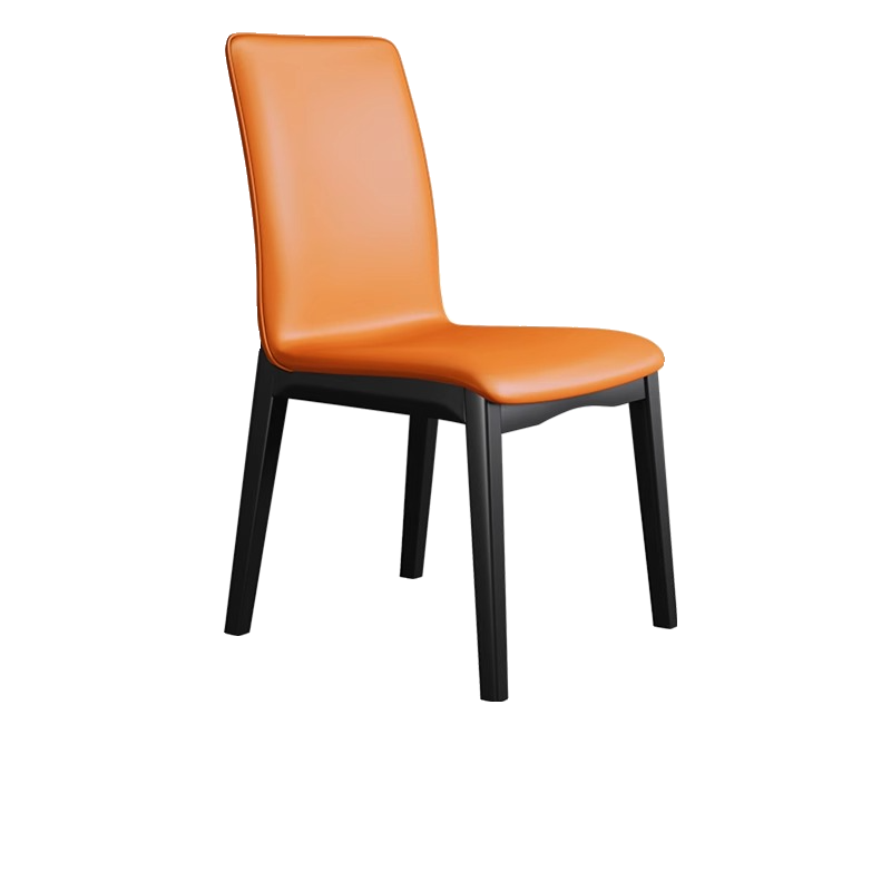 Modern Simple Style Armless Chair with Parsons Chair Back, Upholstered in Timber Legs - image 5