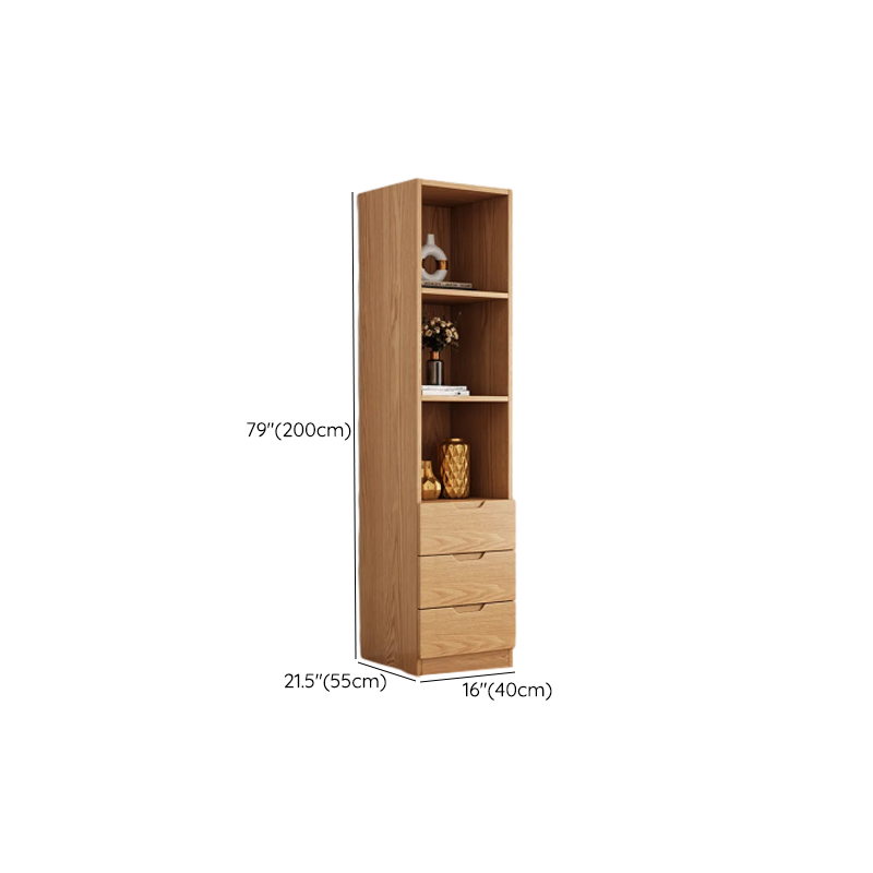 Unattached Natural Color Wardrobe/Non-Hanging Armoire with Gate - image 25