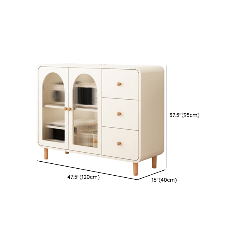 Scandinavian Wood Sideboard Cabinet with Adjustable Shelves and Glass Doors - 40cm Width - image 23