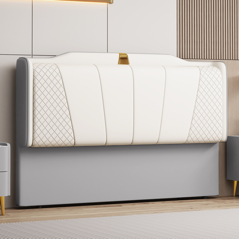 Trendy Panel Headboard in Natural Wood with No Distressing, Scooped Shape for Queen/Full Bed, Sponge Upholstery Fill, Standard Height - image 9