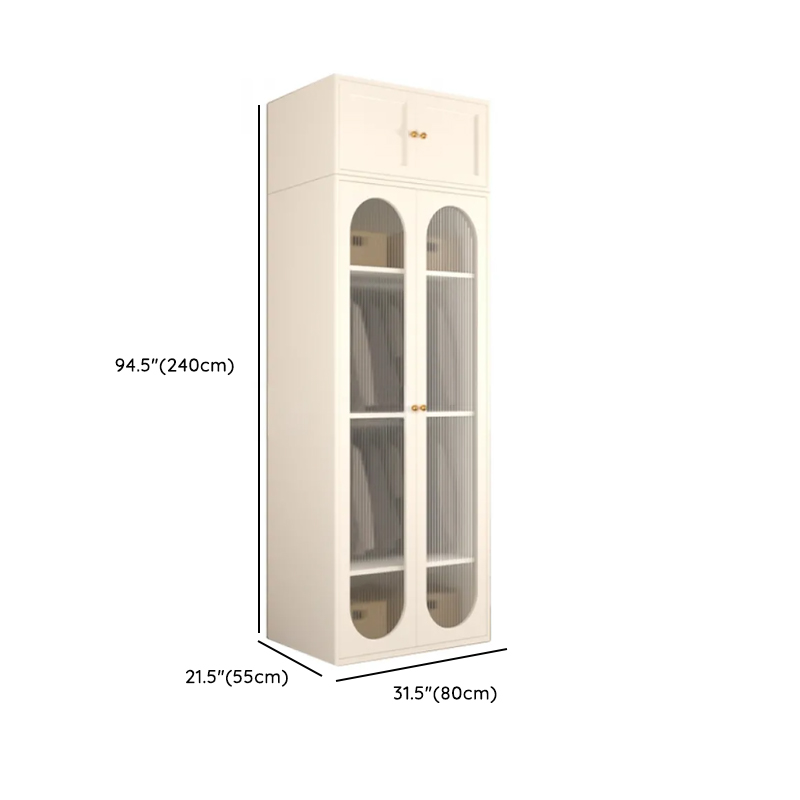 Chalk Casual Unattached Wardrobe with Adaptable Shelf, Soft Close Door, Hanging Rod, and Articulated Mechanism - image 18