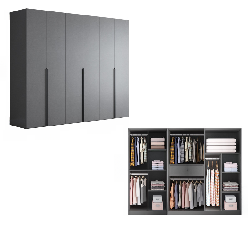 Trendy Dove Grey Wooden Wardrobe with Interior Shelves, Soft Close Door & Hanging Rod - image 11