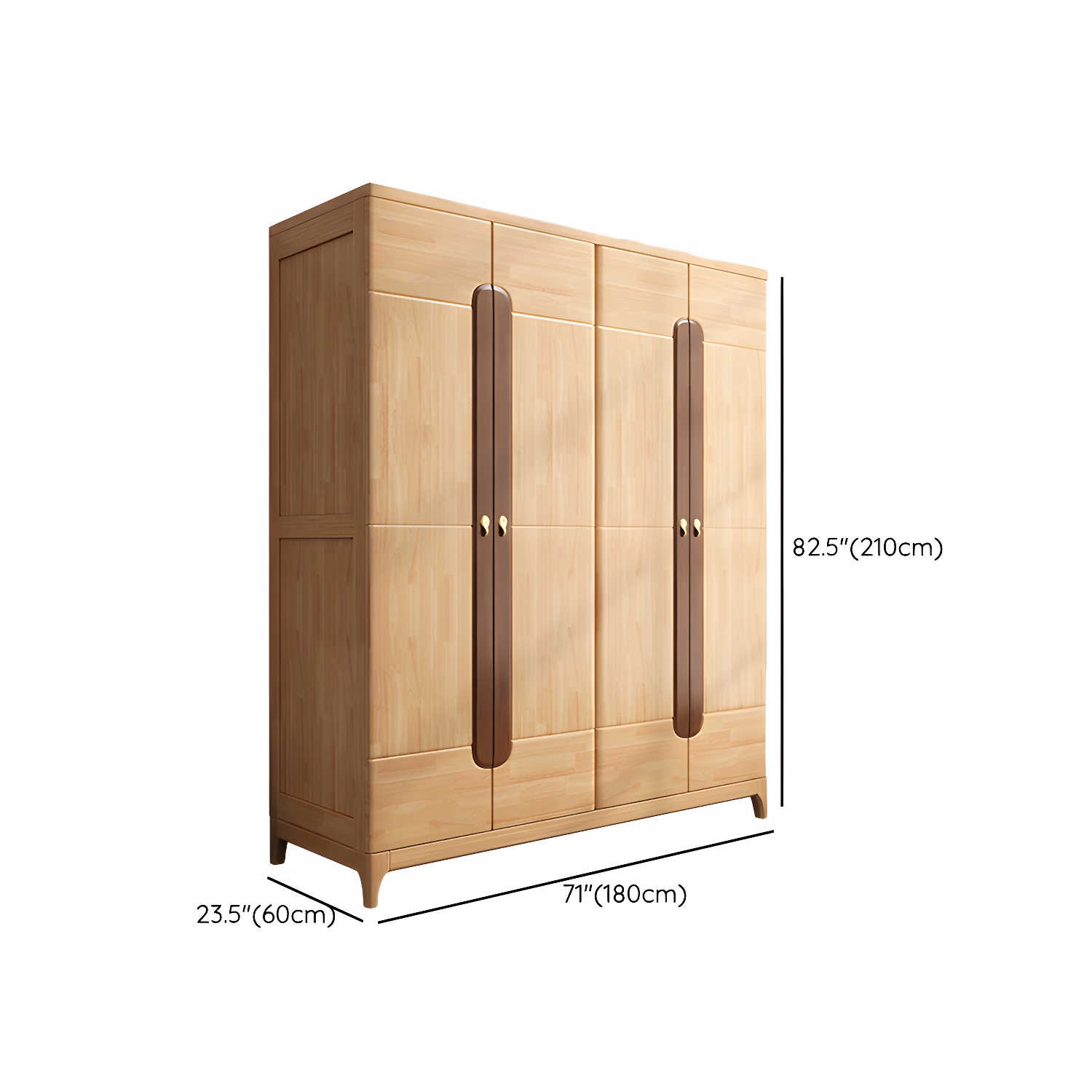 Modern Style Wardrobe Cabinet Wood Clothes Rail Wardrobe Armoire with Shelves - image 25