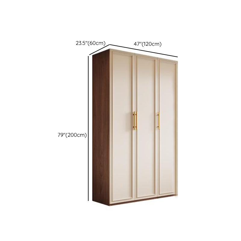 Cocoa Minimalist Wooden Wardrobe Closet with Soft Close Drawer, Soft Close Door, Interior Shelves, and Clothing Rod - image 7