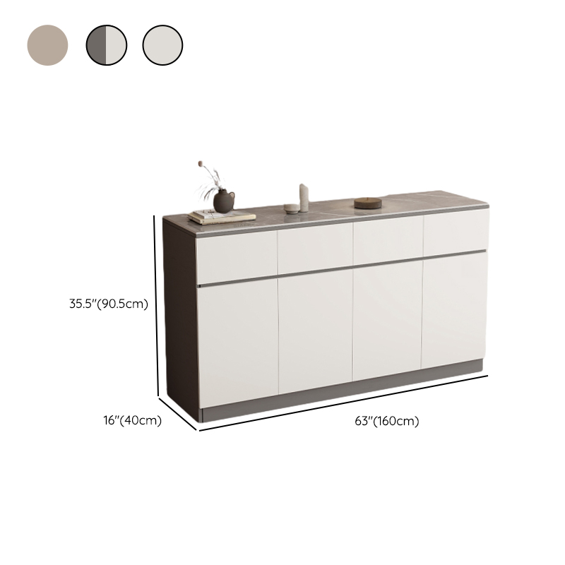Sideboard with 4 Drawers/3 Drawers/2 Drawers, Narrow/Standard Size, Drawers Storage, Sintered Stone Countertop, Alterable Shelf, 4 Doors/3 Doors/2 Doors, and Tabletop - image 17