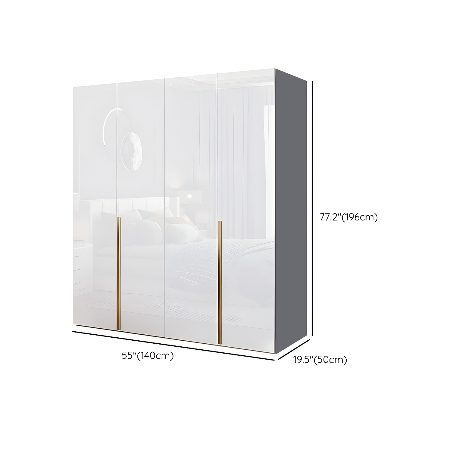 Bedroom Soft Close Doors Armoire Modern Style Wooden Wardrobe Cabinet - image 13