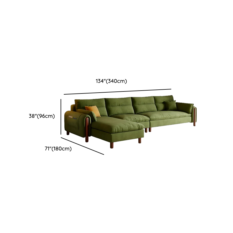 Straight/L-Shape Olive Green Sofa/Corner Sectional with Horizontal/Left Orientation - image 14
