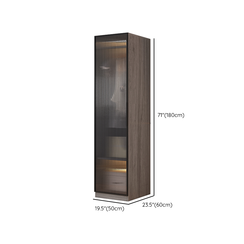 Trendy Vitreous Unfixed Wardrobe Armoire with Soft Close Door, Interior Shelves, Clothing Rod, and Articulated Mechanism - image 16