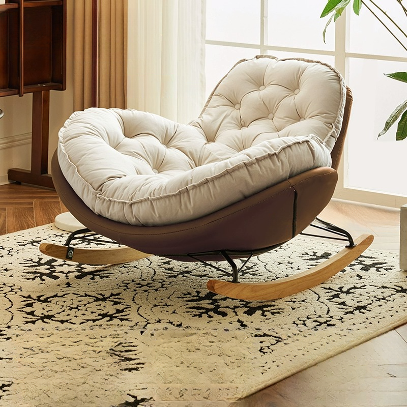 Simple Scratch-tolerant Upholstered Porch Rocker: Padded - image 3