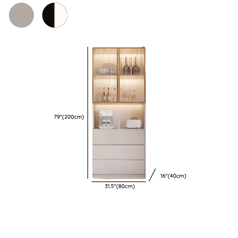 Trendy Sideboard with 3 Drawers, Cupboard, Wide/Standard/Narrow Sizes, 2/1 Shelves, Cabinets, and Glass-panel Door - image 56