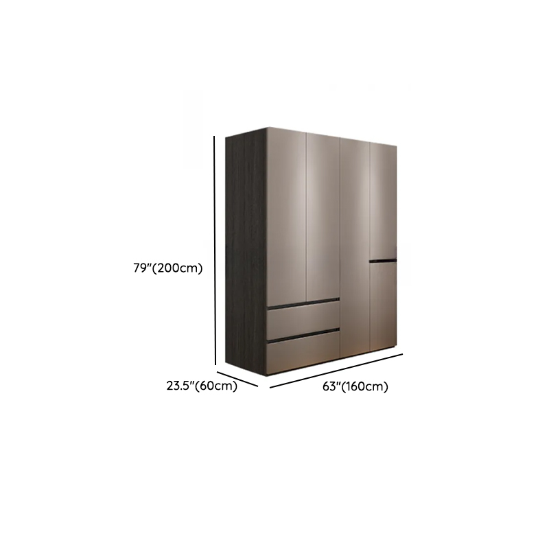 Sand Minimalist Laminate Cabinet Armoire with Soft Close Drawer, Soft Close Door, Interior Shelves, and Clothing Rod - image 10