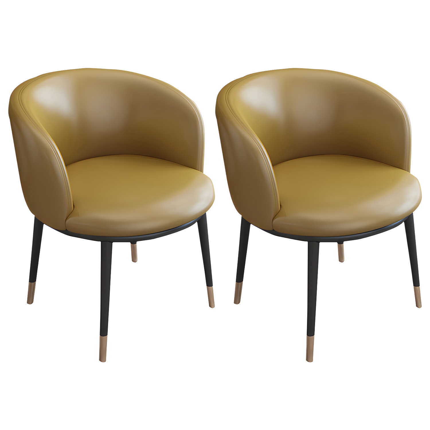 Faux Leather Contemporary Dining Chair with 4 Legs Matte Finish Solid Back Chair - image 7