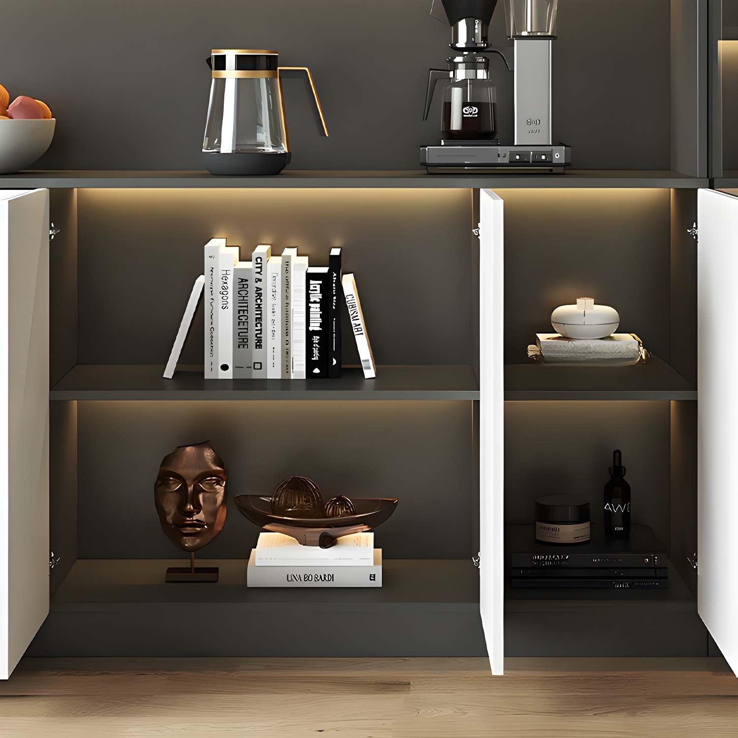 Modern Living Room Manufactured Wood Sideboard with Lighting - image 14