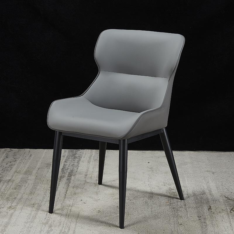 Modern Simple Style Upholstered Dining Chairs with Ergonomic Curved Backrest - image 5