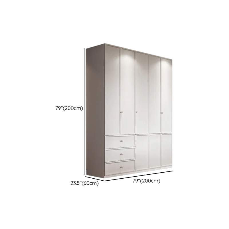 White Minimalist Wooden Wardrobe Closet with 3-Drawer/6-Drawer, Soft Close Door, Interior Shelves, and Clothing Rod - image 10