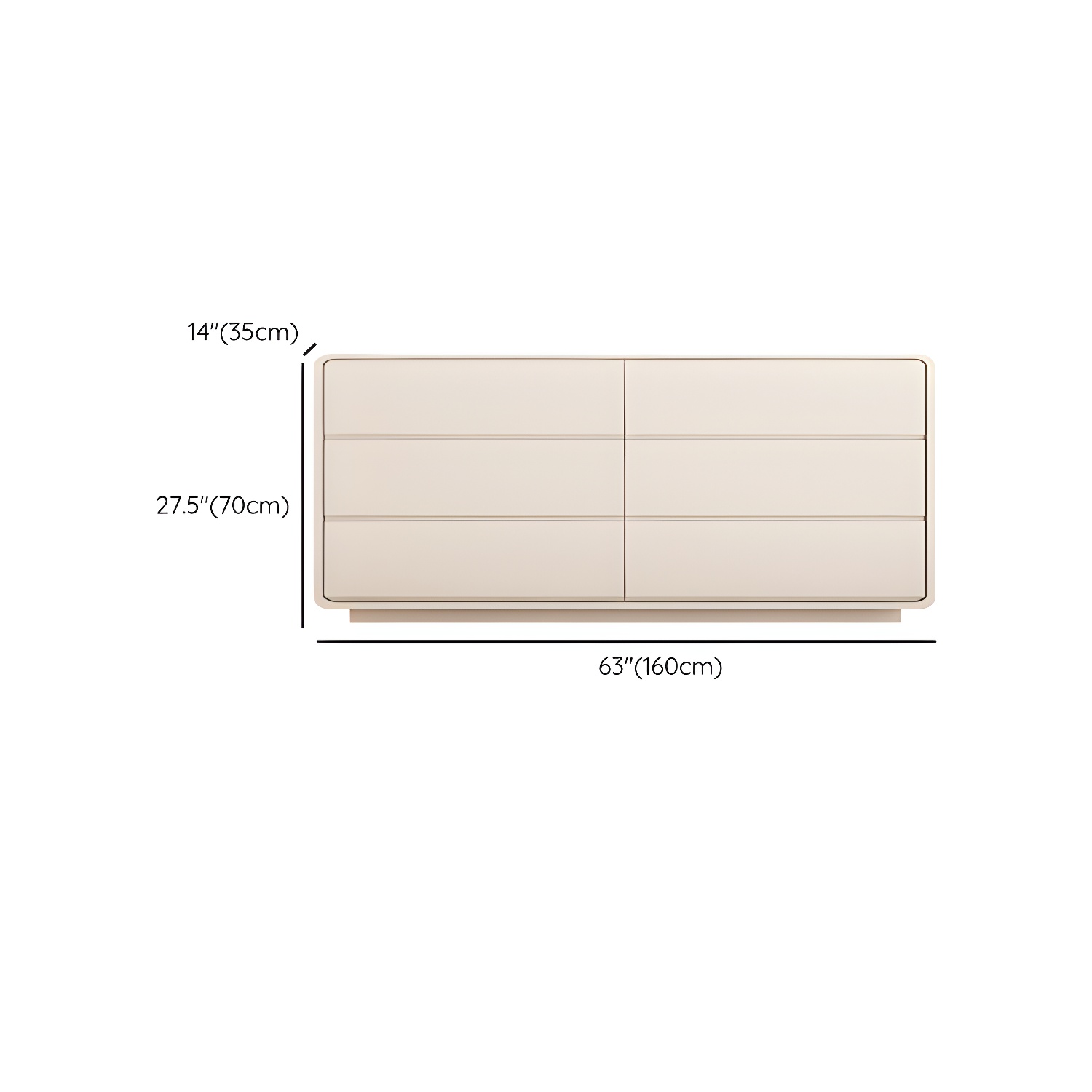 Modern White Double Dresser with Drawers and Soft Close Glides - image 18