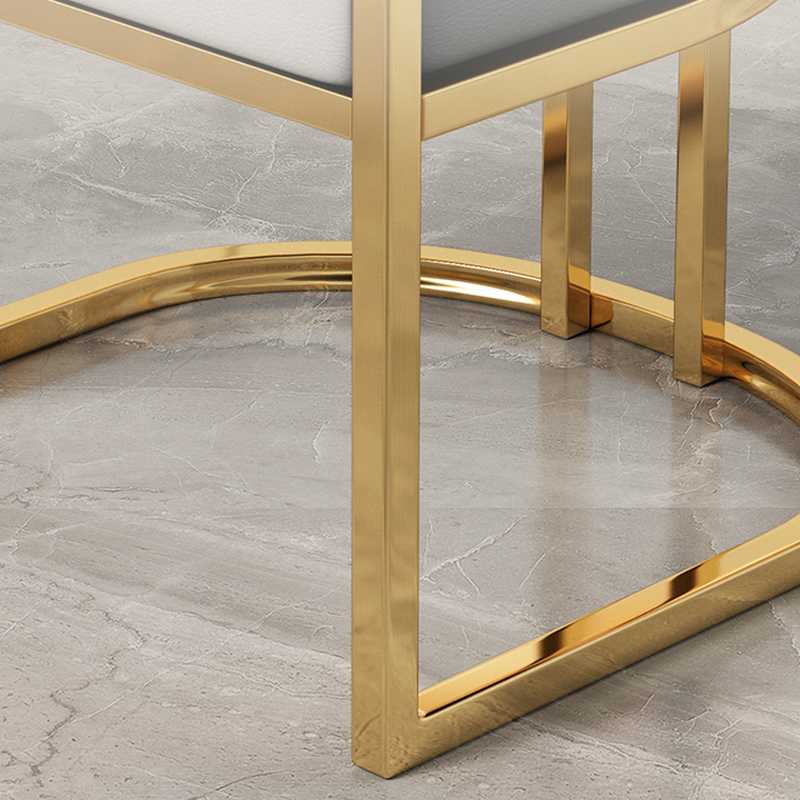 Elegant Framed Arm Chair with Gilded Legs, Secure Foot Pads, and Felt Padding - image 17