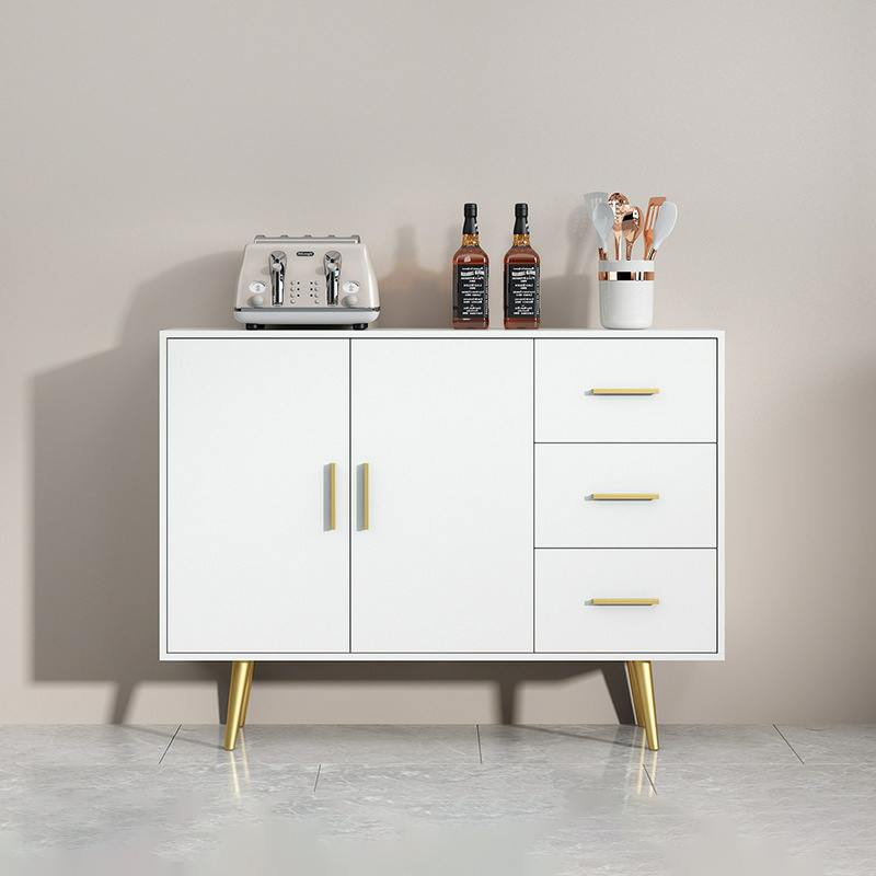 Floor Freestanding Buffet Table with Kitchen Appliance Storage for Living Room in a Glam Style - image 5