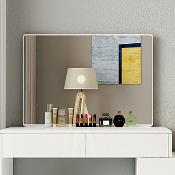 Modern 48'' White Wood Makeup Vanity & Stools with Drawers Self Close or Reserve Installation - image 9