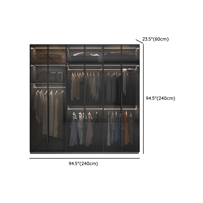 Midnight Black Unattached Lumber Armoire Cabinet with Soft Close Door, Interior Shelves, Clothing Rod and Soft Close Drawer - image 22