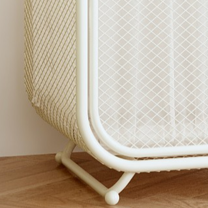 White Modish Alloy Cabinet Armoire with Interior Shelves and Clothing Rod - image 5