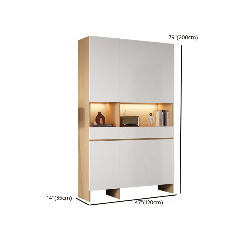 Trendy Rectangle Accent Cabinet with Hutch, Changeable Shelf, Groove Handles, Multi-Color Top, and Soft Close Drawer - image 33