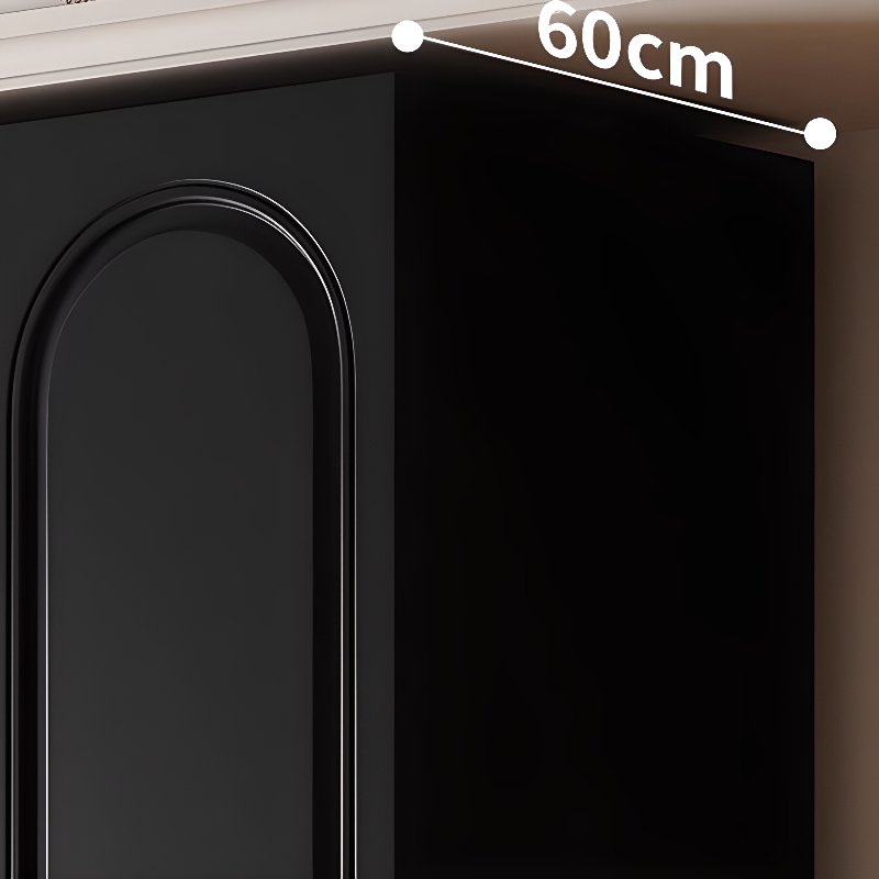 Modish Wood Independent Wardrobe Armoire with Compartments, Soft Close Door, and Interior Shelves - image 5