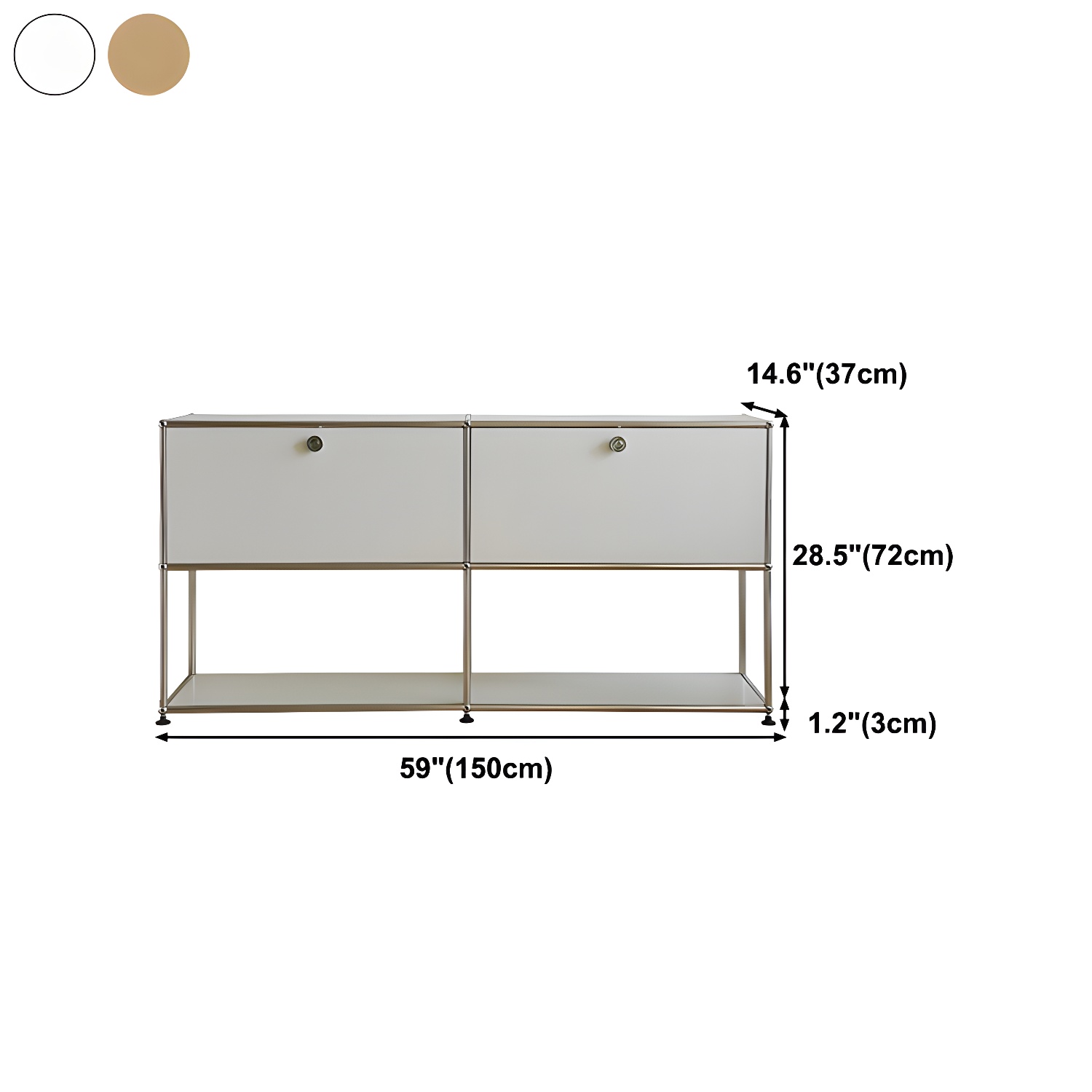 Modern Storage Sideboard Metal Sideboard with Drawer for Home - image 14