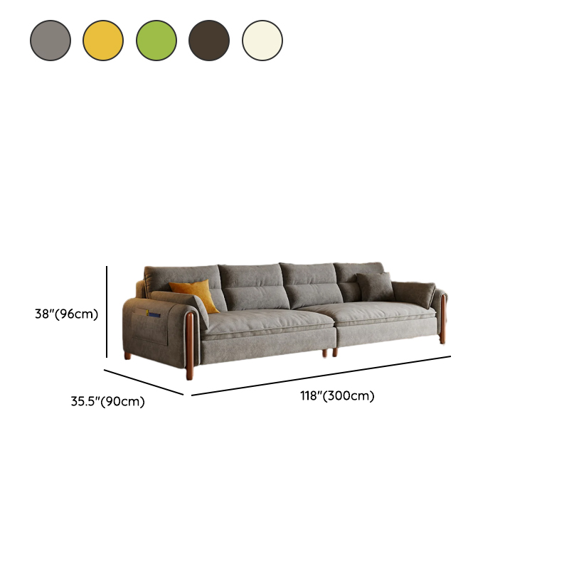 Antique Straight Sofa Chaise for 6, Horizontal Orientation with Round Arm - image 13