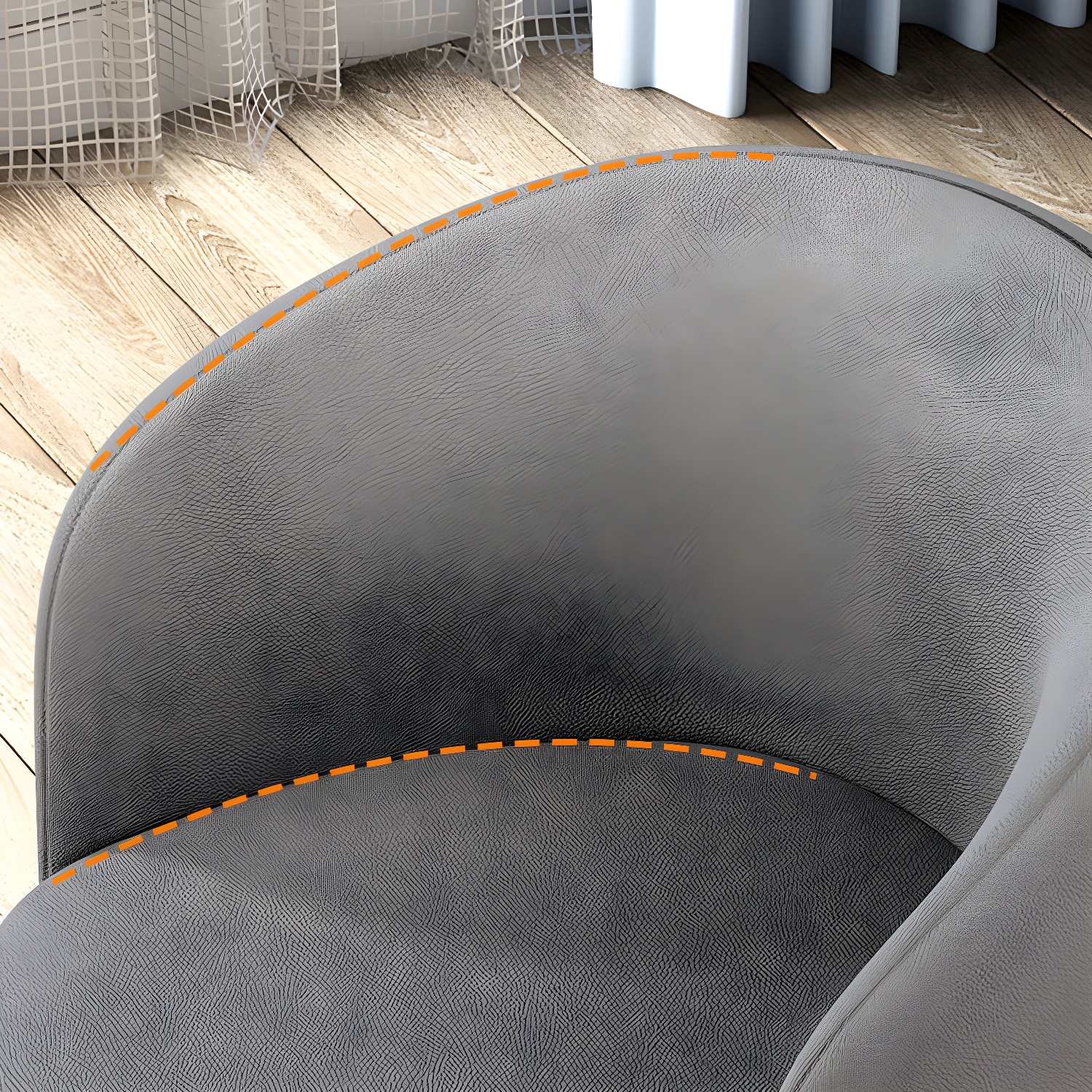 Contemporary Leather Home Arm Chair Solid Back Matte Finish Dining Chair - image 24