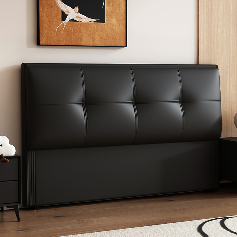 Simplistic Style Panel Headboard with No Distressing, Piled Tufted Rectangular Shape for King/Queen/Full Bed, Sponge Upholstery Fill, Standard Height