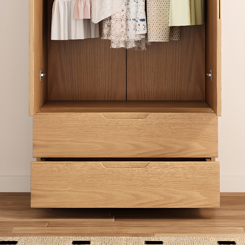 Unattached Natural Color Wardrobe/Non-Hanging Armoire with Gate - image 8