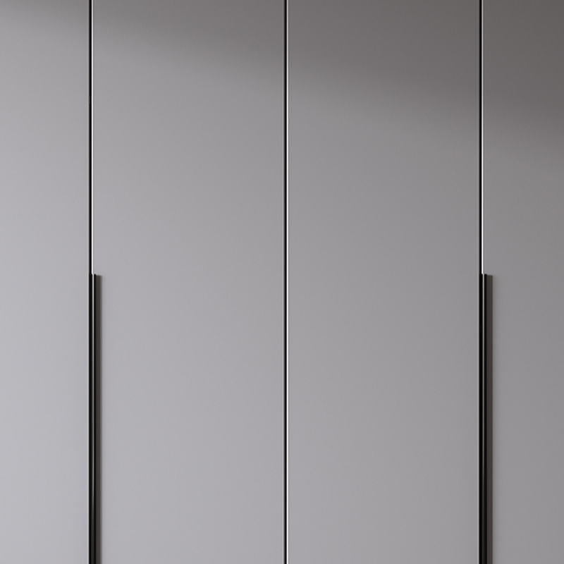Light Gray Modern Manufactured Wood Wardrobe with Soft Close Drawer, Soft Close Door, Interior Shelves, and Hanging Rod - image 6